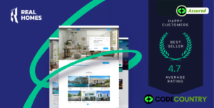 RealHomes 4.3.0 Estate Sale and Rental WordPress Theme With Lifetime Update.