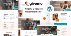Givemo - Charity & Nonprofit WordPress Theme With Lifetime Update.