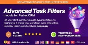 Advanced Task Filters module for Perfex CRM With Lifetime Update.