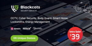 Blackcats - CCTV & Security WordPress Theme With Lifetime Update.