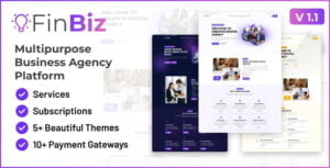 FinBiz - Multipurpose Business Agency Platform With Lifetime Updates.