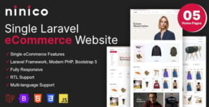 Ninico - Minimal Laravel eCommerce Shop With Lifetime Update.