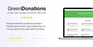 Green Donations - Standalone Script - Accept and Manage Donations With Lifetime Update.