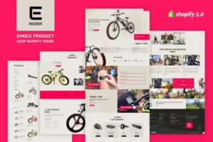 Ezyrider - Single Product Shop Shopify Theme With Lifetime Update.