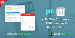 YITH WooCommerce PDF Invoices & Packing Slips WordPress Plugin With Lifetime Update
