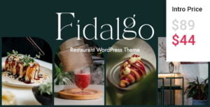 Fidalgo - Restaurant WordPress Theme With Lifetime Update.
