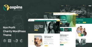 Oxpins - Non Profit Charity WordPress Theme With Lifetime Update.