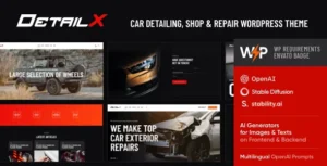 DetailX - Car Detailing, Shop & Repair Theme With Lifetime Update.
