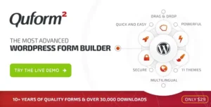 Quform WordPress Form Builder 2.20.0 WordPress Plugin With Lifetime Update.