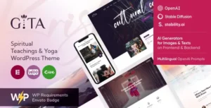 Gita - Yoga WordPress Theme With Lifetime Update.