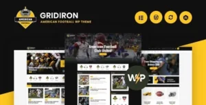 Gridiron | American Football & NFL Superbowl Team WordPress Theme With Lifetime  Update.