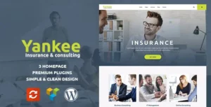 Yankee - Insurance & Consulting WordPress Theme With Lifetime Update.