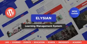 Elysian - WordPress School Theme + LMS With Lifetime Update.