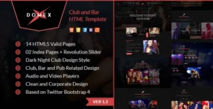 Domex - Night Club WordPress Theme With Lifetime Update.