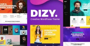 Dizy - Creative Portfolio Theme  With Lifetime Update.