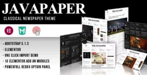 Javapaper – Classic Newspaper Theme with Lifetime Update.
