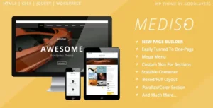 Mediso - Corporate / One-Page / Blogging WordPress With Lifetime Update.