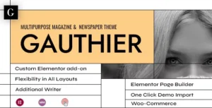 Gauthier – Multipurpose Newspaper Theme With Lifetime Update.