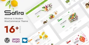 Safira - Food & Organic WooCommerce WordPress Theme With Lifetime Update.