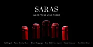 Saras - Wine WordPress Theme With Lifetime Update.
