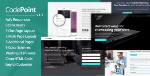 CodePoint - Multi-Purpose Landing Page WordPress Theme With Lifetime Update.