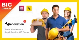 Renovation - Repair Service, Home Maintenance Elementor WP Theme With Lifetime Update.