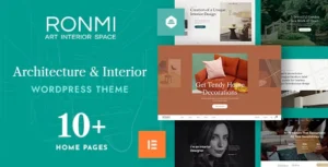 Ronmi - Architecture and Interior Design WordPress Theme With Lifetime Update.
