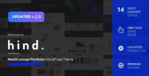 Hind - Multi-Concept Portfolio & Photography WordPress Theme With Lifetime Update.