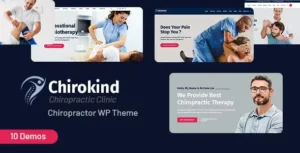 Chirokind - Chiropractor And Physical Therapy WordPress Theme With Lifetime Update.