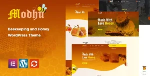 Modhu - Beekeeping and Honey WordPress Theme With Lifetime Update.