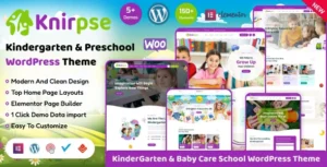 Knirpse – Kindergarten, Shool & Baby Care WordPress Theme With lifetime Update.
