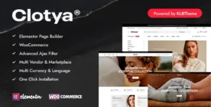 Clotya - Fashion Store eCommerce Theme With Lifetime Update.