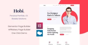 Hobi - Personal Portfolio WordPress Theme With Lifetime Update.