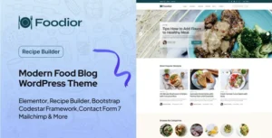 Foodior - Personal Food Blog WordPress Theme With Lifetime Update.