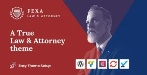 Fexa- Lawyer & Attorney WordPress Theme With Lifetime Update.