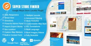 Super Store Finder for WordPress (Google Maps Store Locator) With Lifetime Update.