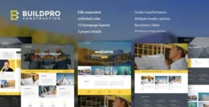 BuildPro - Business, Building & Construction WordPress Theme With Lifetime Update.