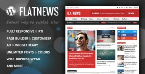 FlatNews – Responsive Magazine WordPress Theme With Lifetime Update.