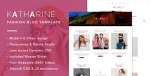 Katharine - Modern Fashion Blog Theme With Lifetime Update.