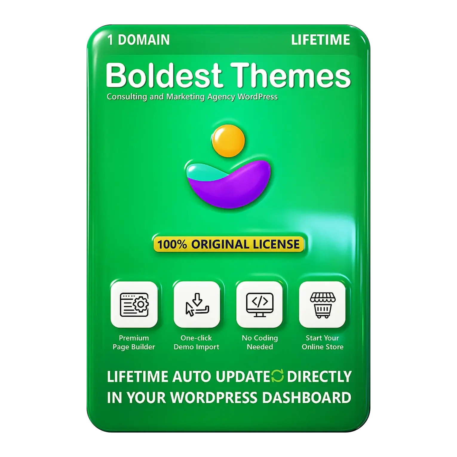 Boldest Theme 2 Boldest – Consulting and Marketing Agency Original License Lifetime Auto Update. - Image 1