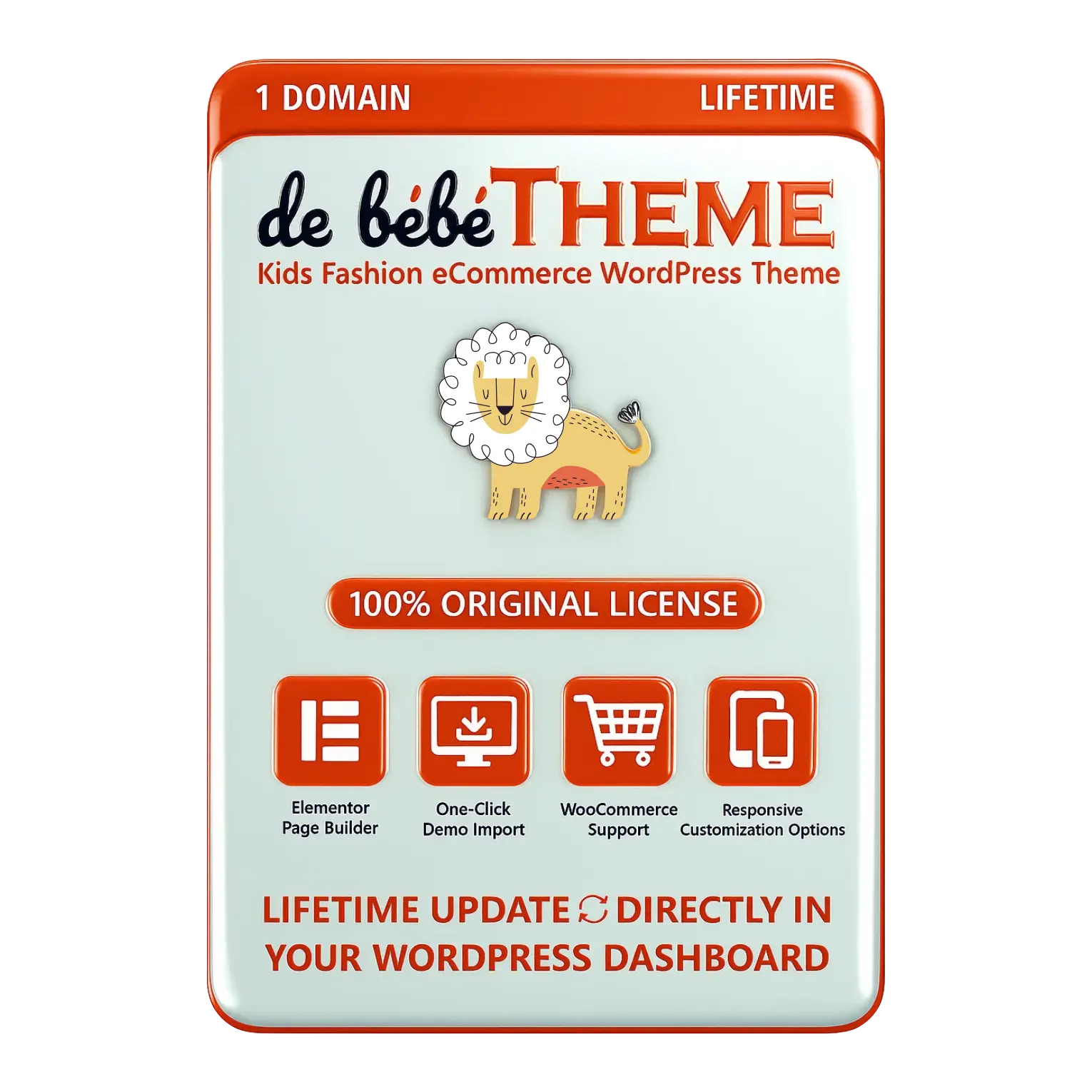 De Bebe Theme 1 Debebe – Baby Shop Children Kids WooCommerce Theme Original License Lifetime Auto Update - Image 1