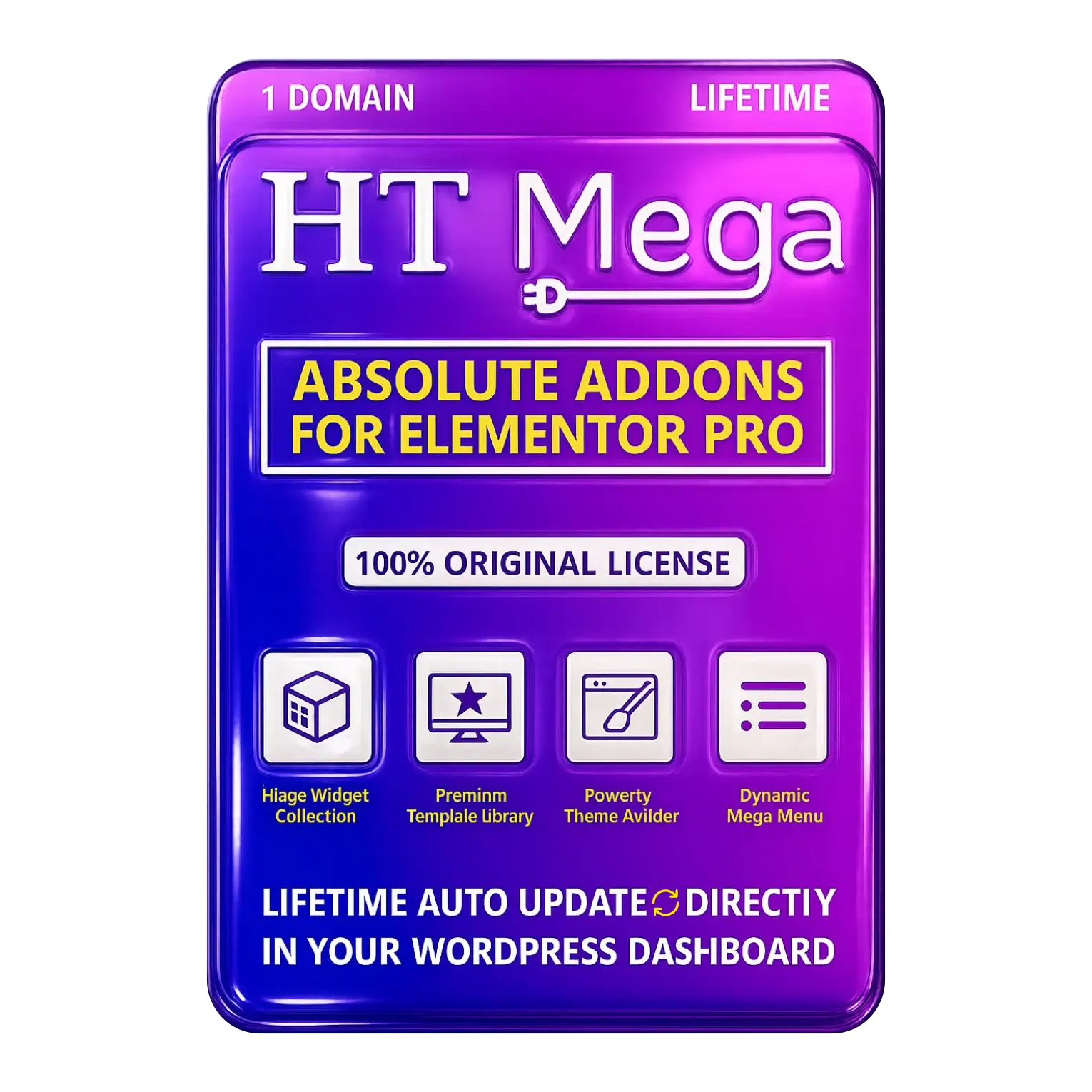 HT Mega Absolute Addons For Elementor Pro HT Mega Absolute Addons For Elementor Original License Lifetime Auto Update - Image 1