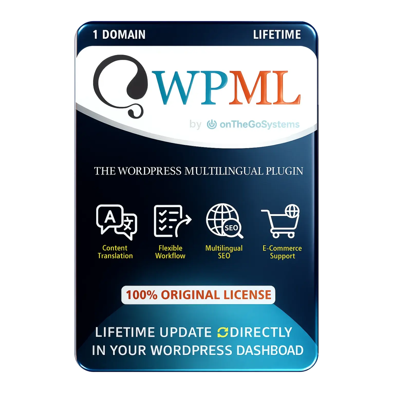 WPML 1 WPML – WordPress Multilingual Plugin Original License Lifetime Auto Update - Image 1